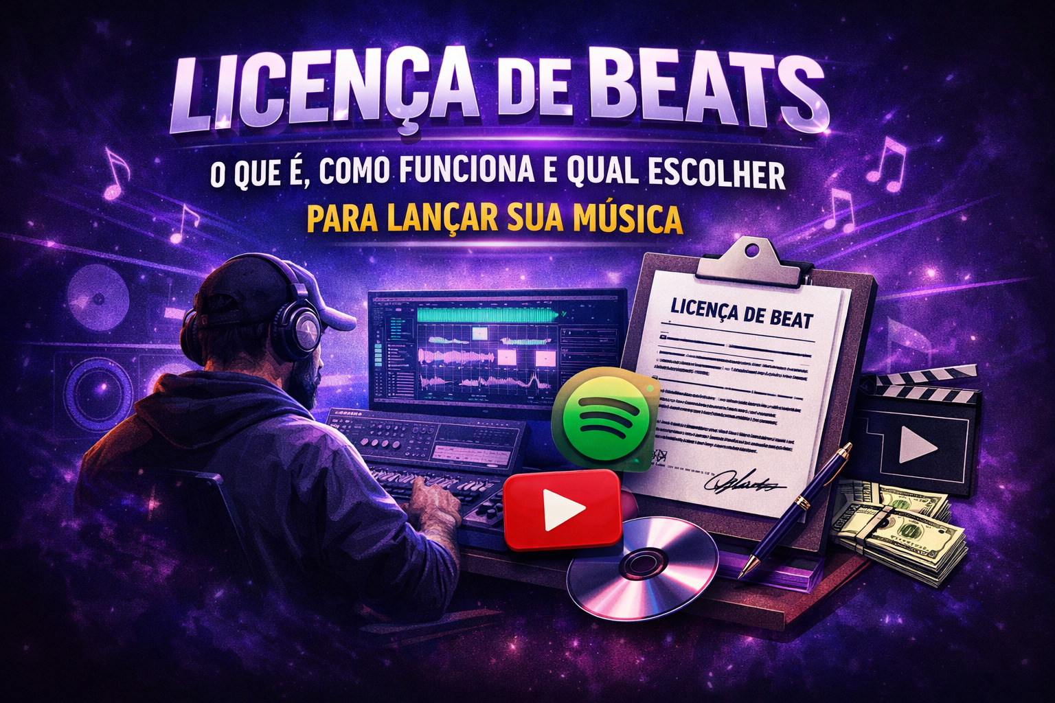 Licença de Beats: o que é, como funciona e qual escolher para lançar sua música
